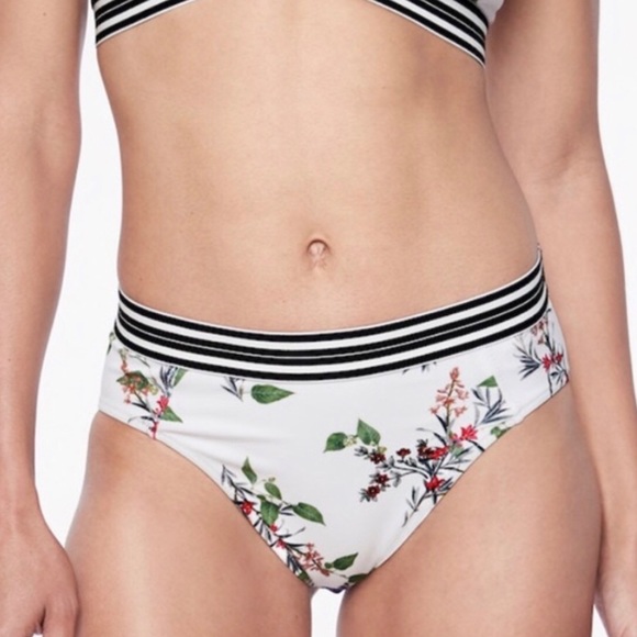 Athleta Gold Coast Floral Banded Bikini Bottom L - Picture 8 of 8